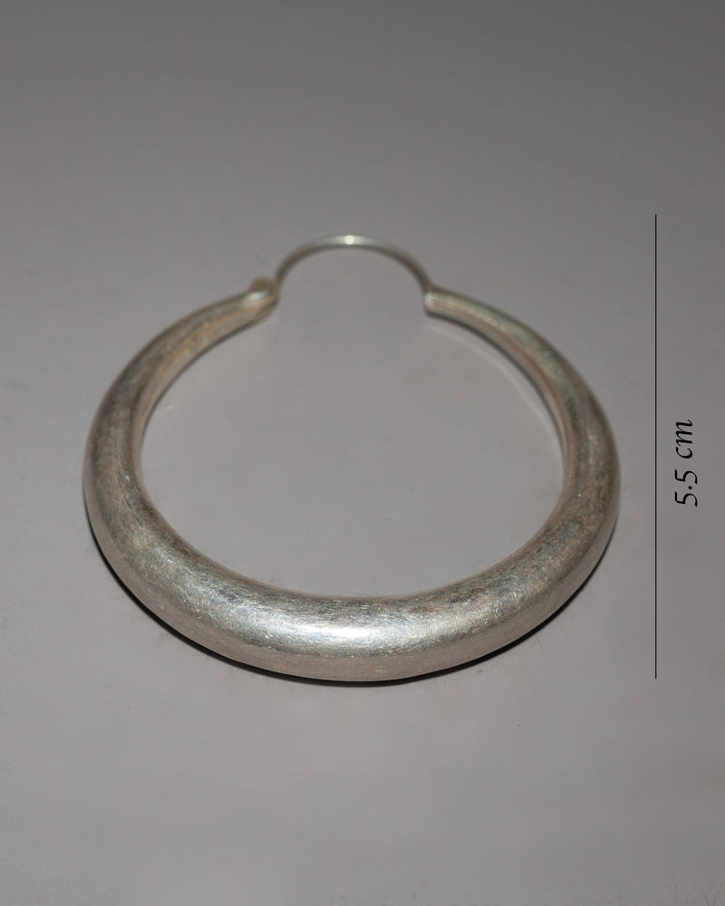 2.15 Inch Sterling Silver Hoop Earrings | Chic and Subtle Fashion Statement