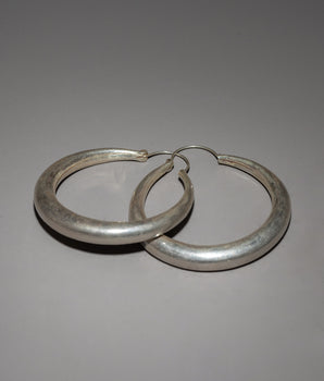2 Inch Sterling Silver Hoop Earrings