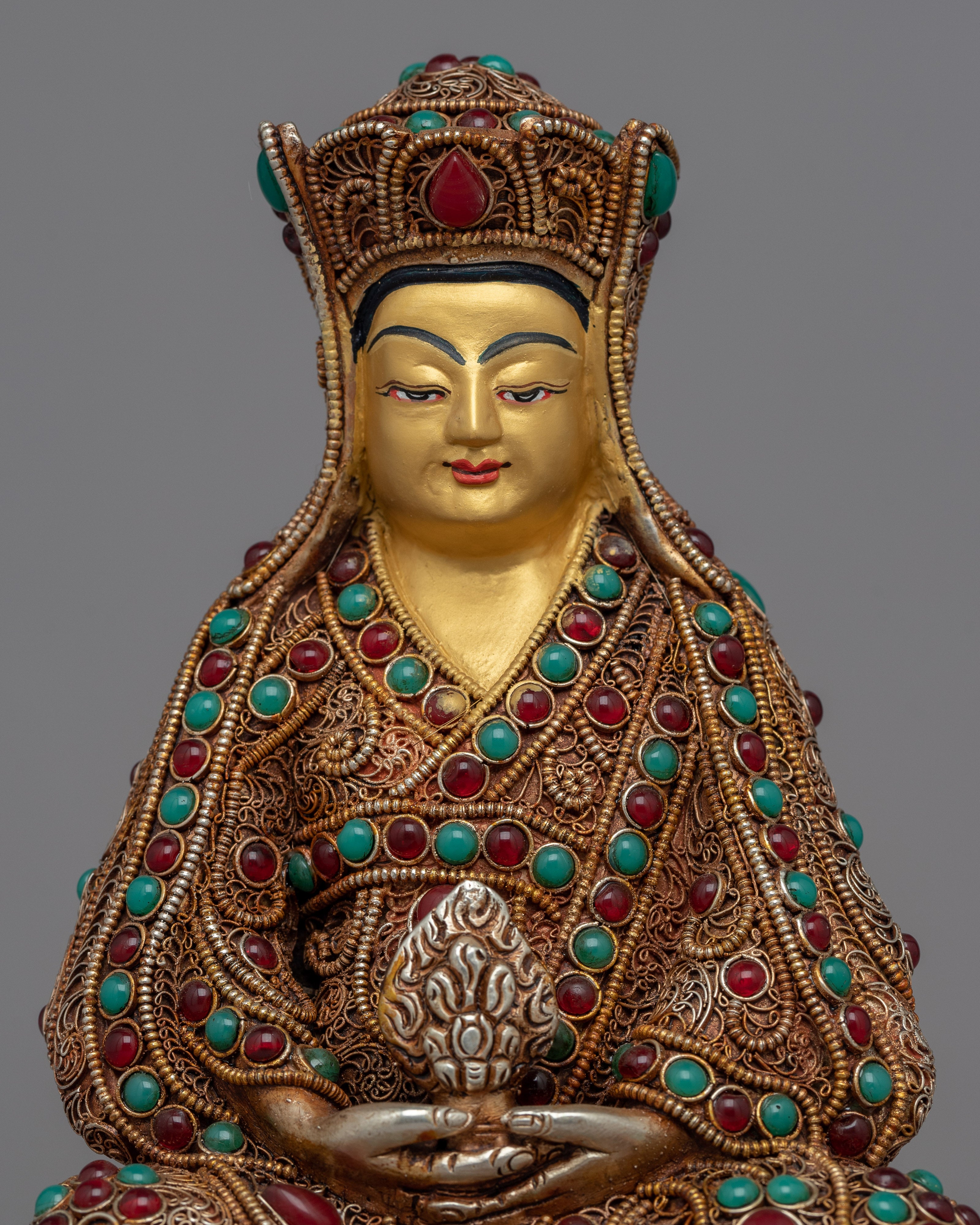 Tibetan Buddhist Master Statue Set | Milarepa, Marpha & Gampopa | Tibetan Art