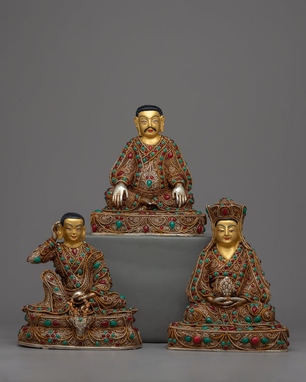 Tibetan Buddhist Master Statue Set
