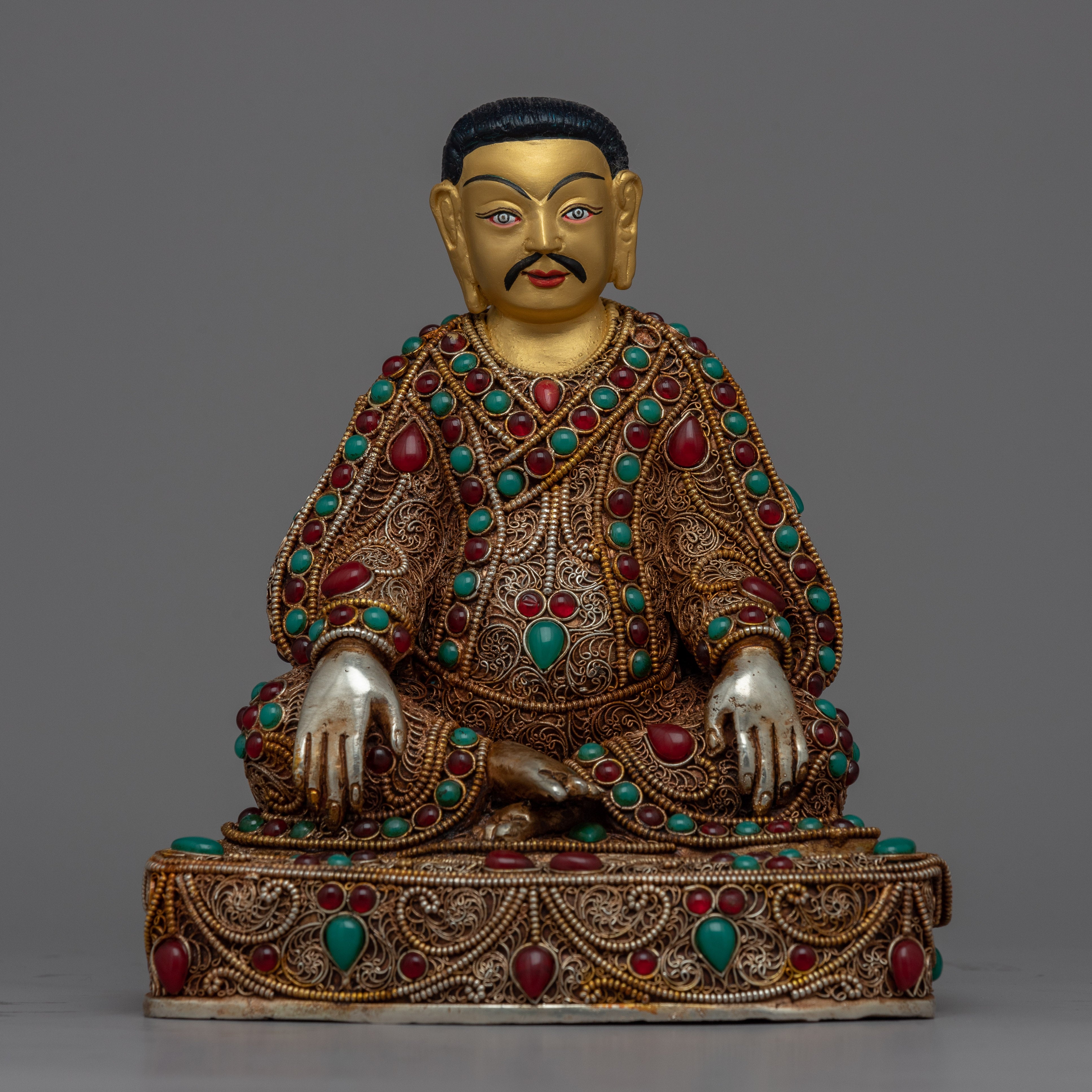 Tibetan Buddhist Master Statue Set | Milarepa, Marpha & Gampopa | Tibetan Art