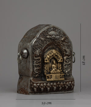 Iron Ghau Box | Sacred Tibetan Prayer Holder