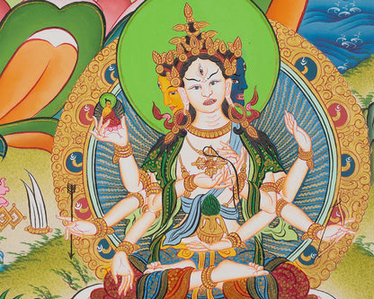 Handcrafted White Tara Thangka Painting | Power of Healing and Longevity