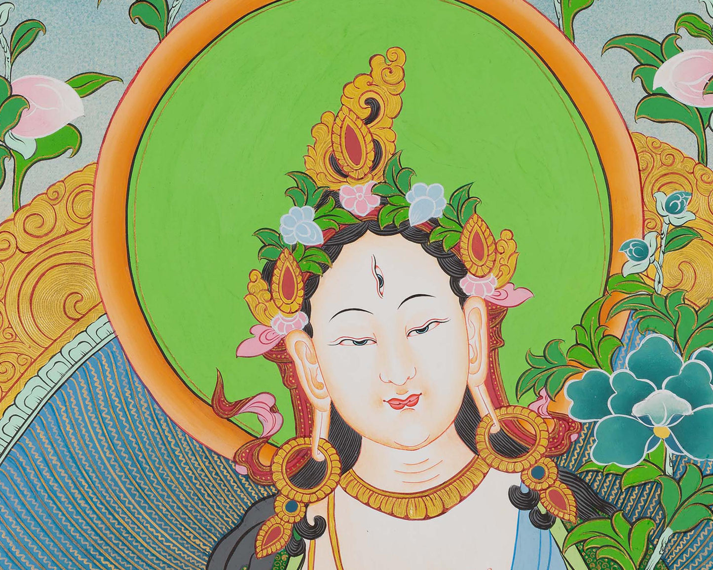 Handcrafted White Tara Thangka Painting | Power of Healing and Longevity