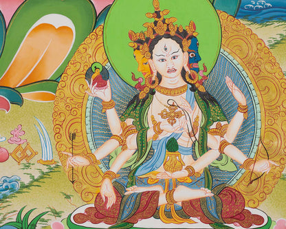 Handcrafted White Tara Thangka Painting | Power of Healing and Longevity