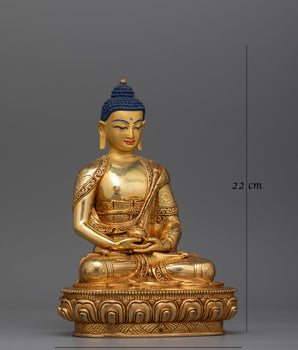 Amitabha Buddha Handmade 22cm Statue | Essence of Infinite Light