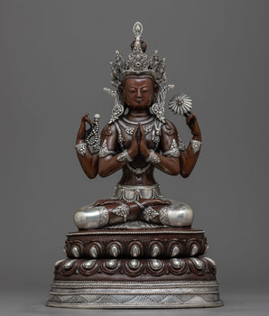 silver-plated-chenrezig-oxidized