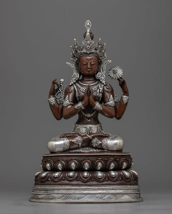 silver-plated-chenrezig-oxidized