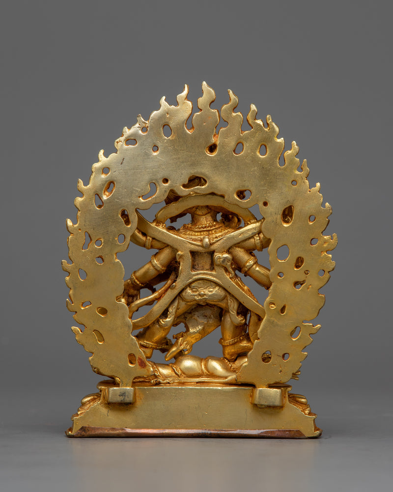 6-armed Mahakala Statue | Mini Machine Made Sculpture