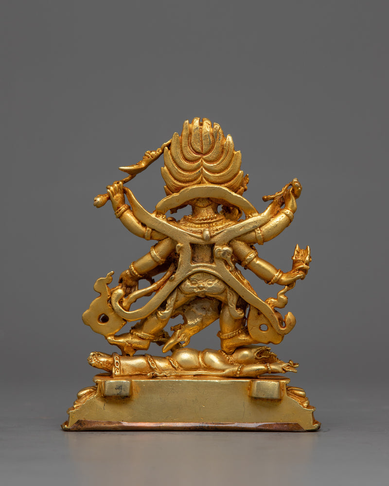 6-armed Mahakala Statue | Mini Machine Made Sculpture
