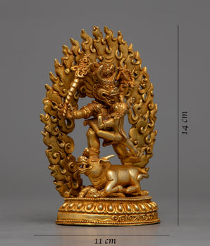 Yamantaka Copper Statue | Traditional Tibetan Yidam Artcraft