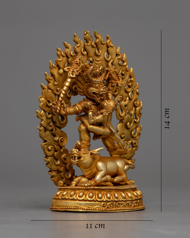 Yamantaka Copper Statue | Traditional Tibetan Yidam Artcraft