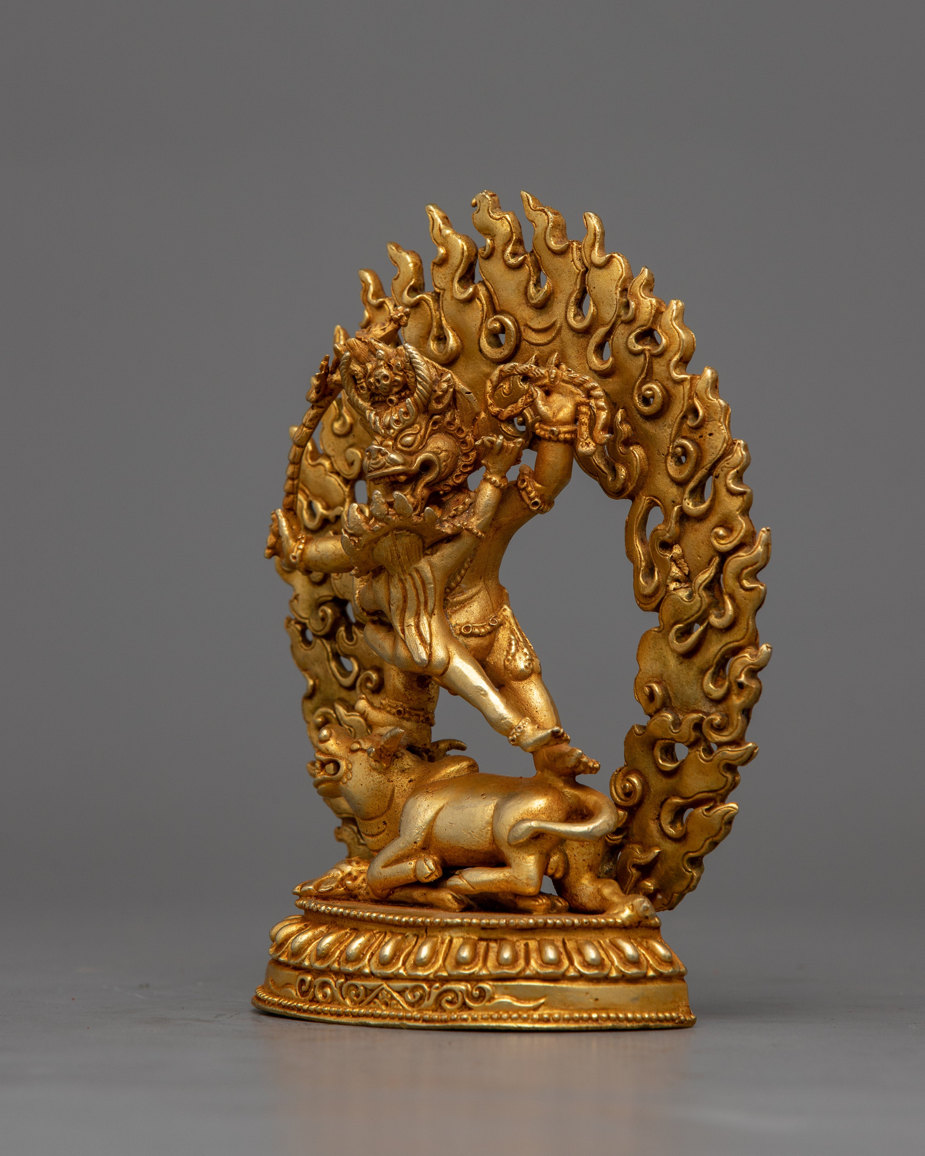 Yamantaka Copper Statue | Traditional Tibetan Yidam Artcraft