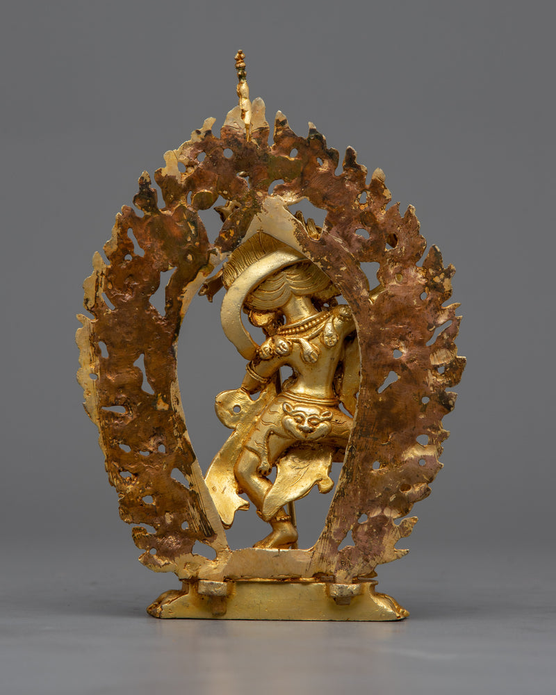 Machine Made Dorje Phagmo Statue | Gold Plated Tibetan Art