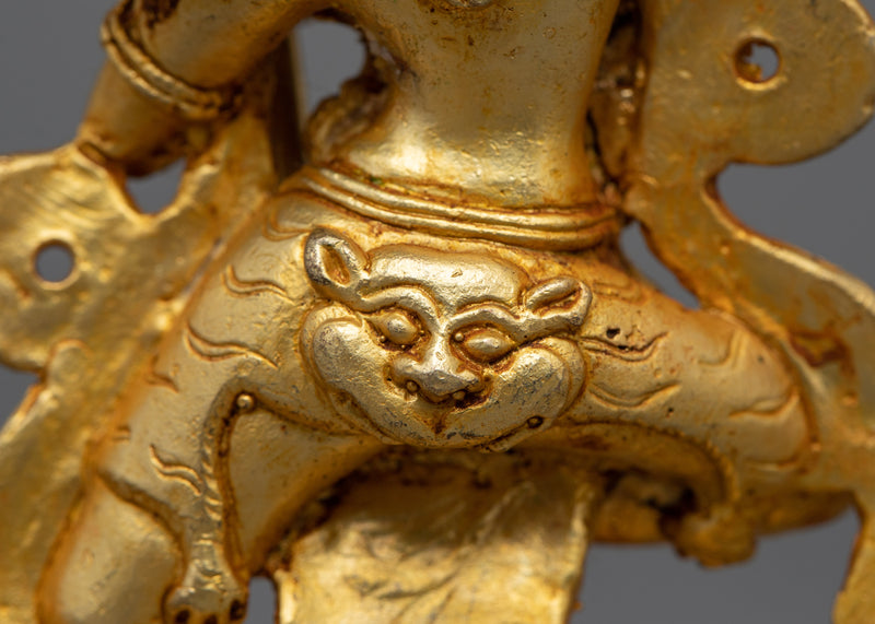 Machine Made Dorje Phagmo Statue | Gold Plated Tibetan Art