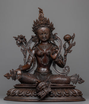 oxidized-green-tara-statue