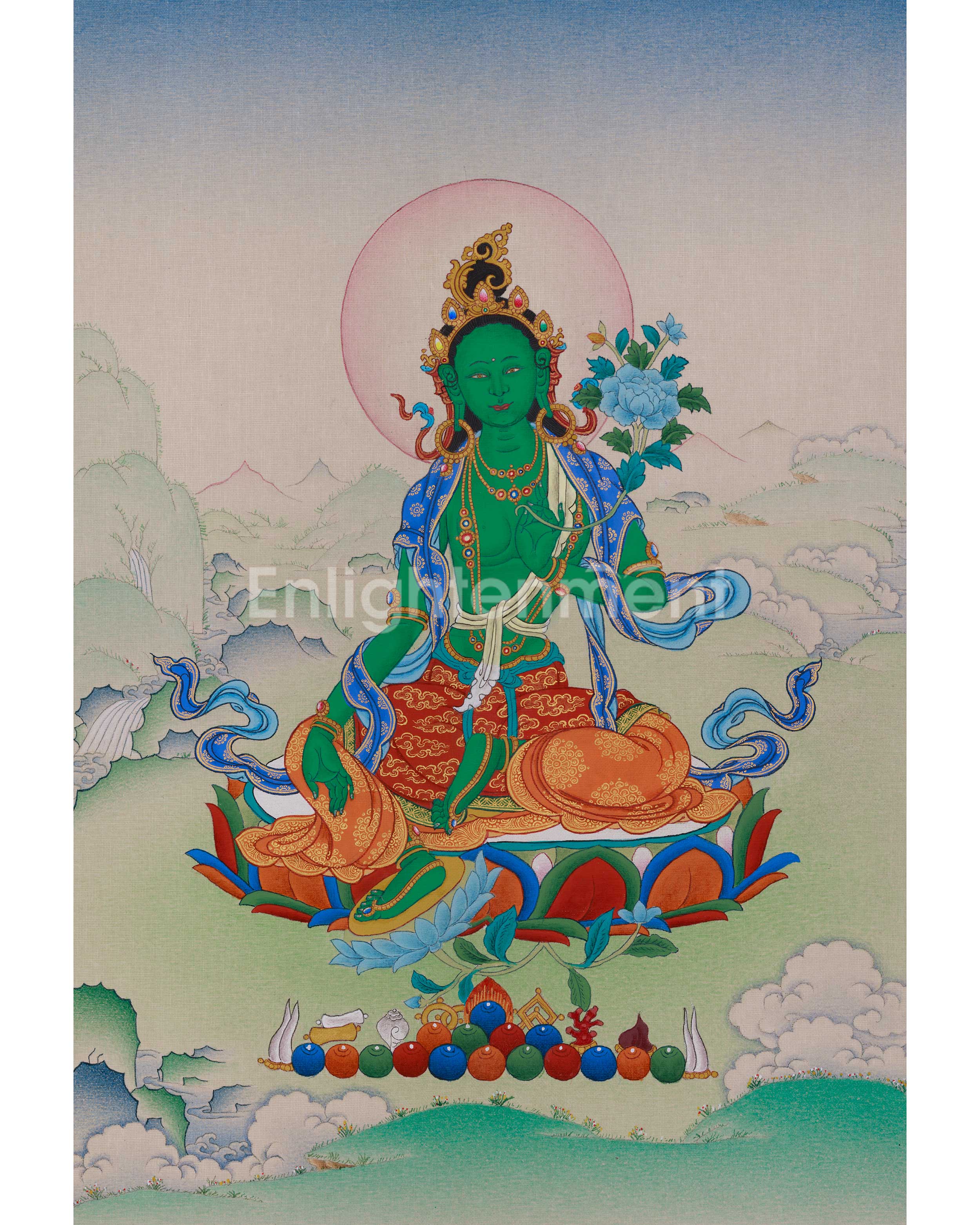 Himalayan Artwork of Green Tara