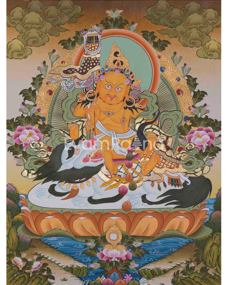 Namtose Thangka | Tibetan Buddhist Wealth Deity