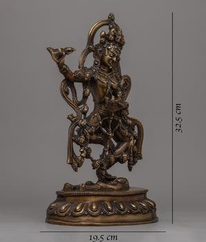 Brass Dorje Phagmo Statue | Meticulous Craftsmanship for Spiritual Statue