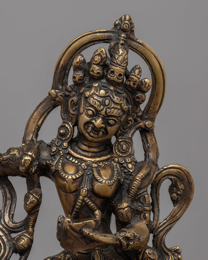 Brass Dorje Phagmo Statue | Meticulous Craftsmanship for Spiritual Statue