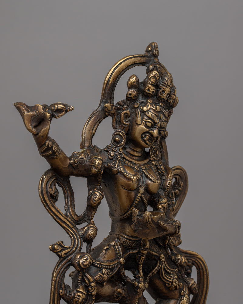 Brass Dorje Phagmo Statue | Meticulous Craftsmanship for Spiritual Statue