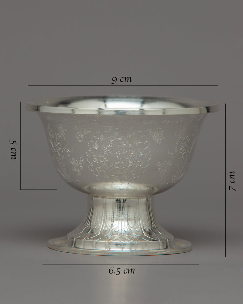 Silver Water Offering Bowls | Elegant Vessels for Sacred Rituals and Spiritual Offerings