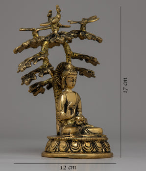 Amoghasiddhi Buddha Under the Bodhi Tree Statue