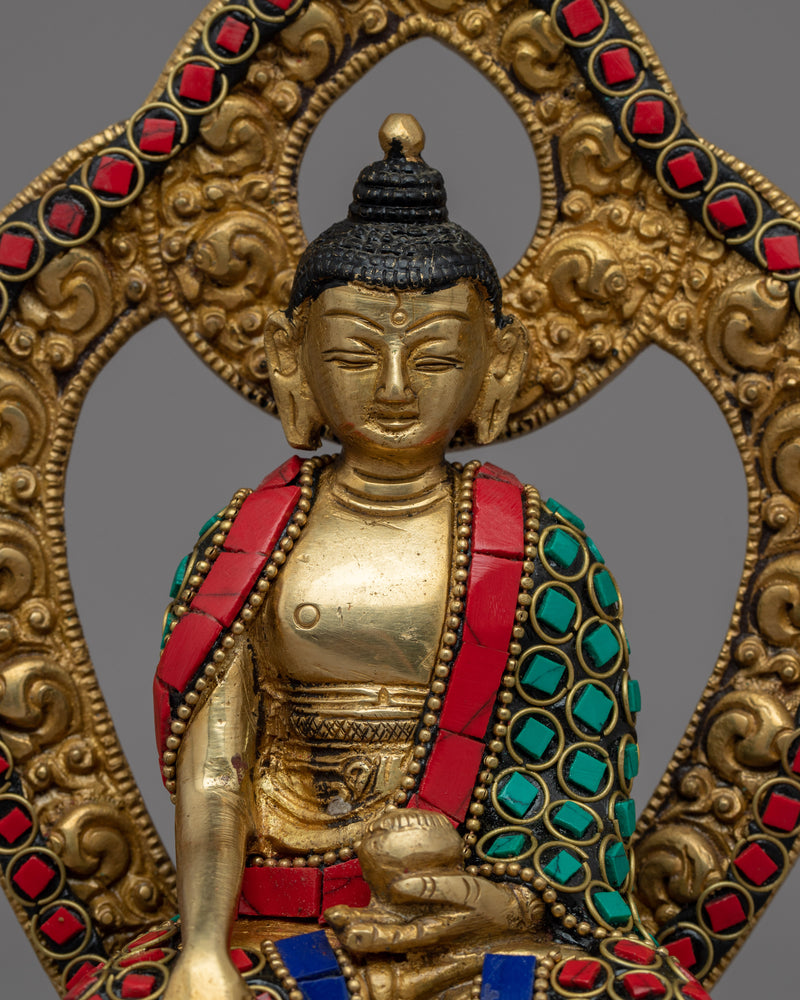 Shakyamuni Buddha with Throne | Spiritual Decor for Sacred Spaces