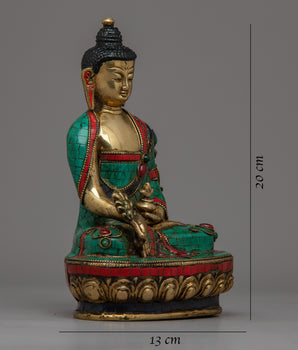 Brass Healing Buddha "Medicine Buddha" Statue | Discover Healing and Serenity Figurine