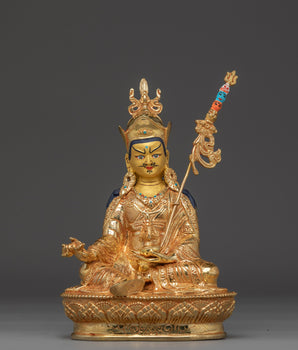  Gold Gilded Guru Rinpoche Statue