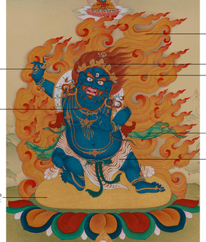Vajrapani: Shakyamuni’s Protector Thangka | Tibetan Dharmapala