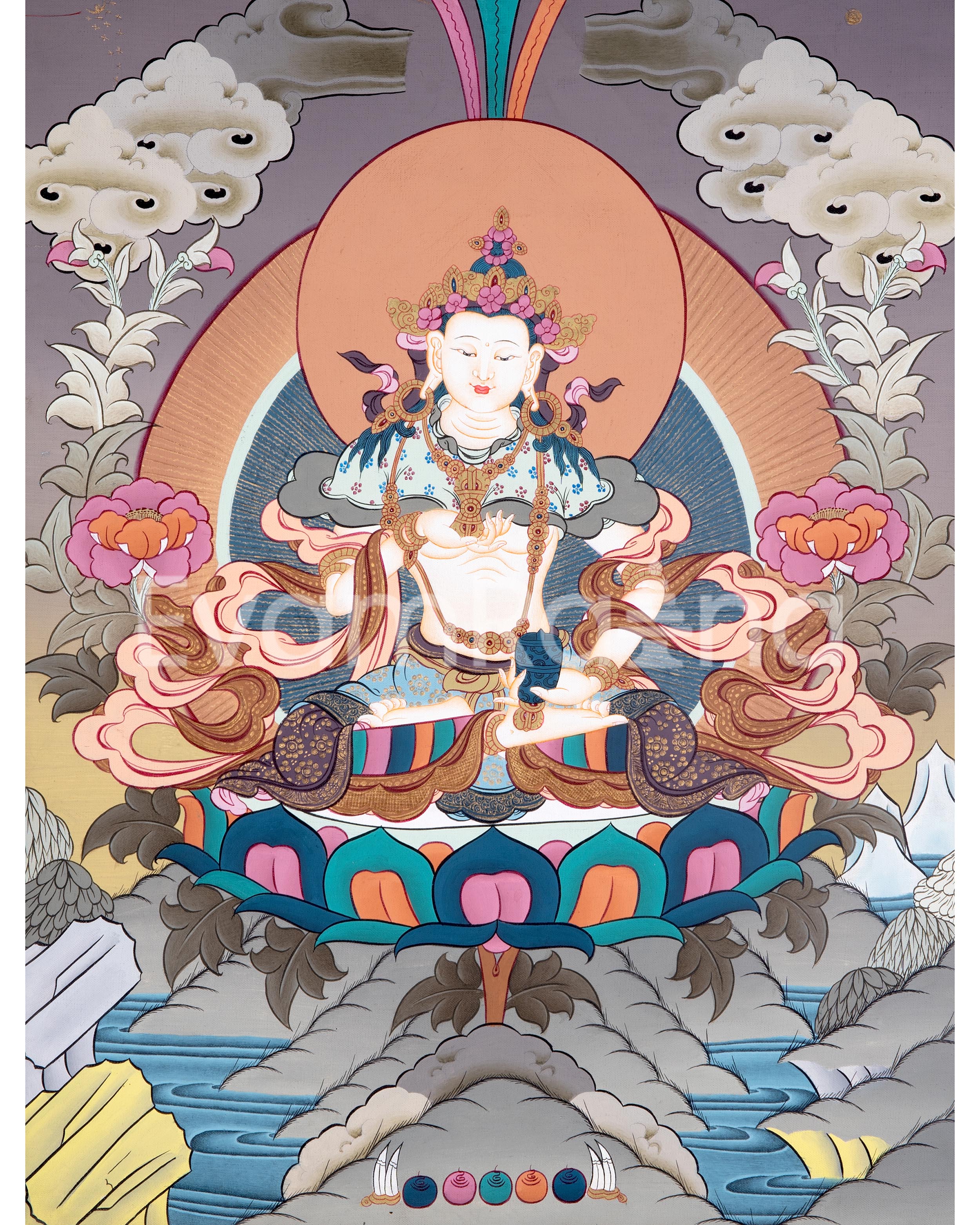 Brocade Mounted Vajrasattva Dorje Sempa | 