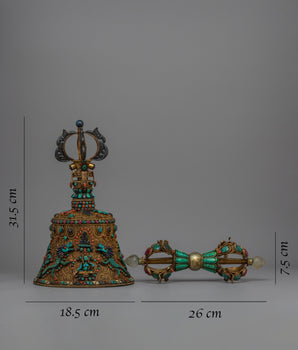 Copper Vajra and Bell Set | Spiritual Practice Set