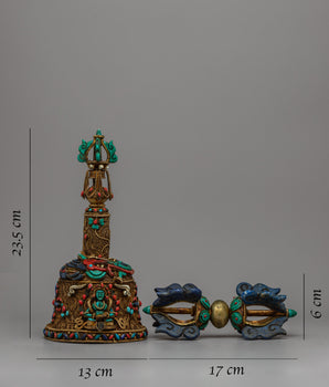 Gemstones Vajra and Bell | Elevate Your Meditation & Rituals