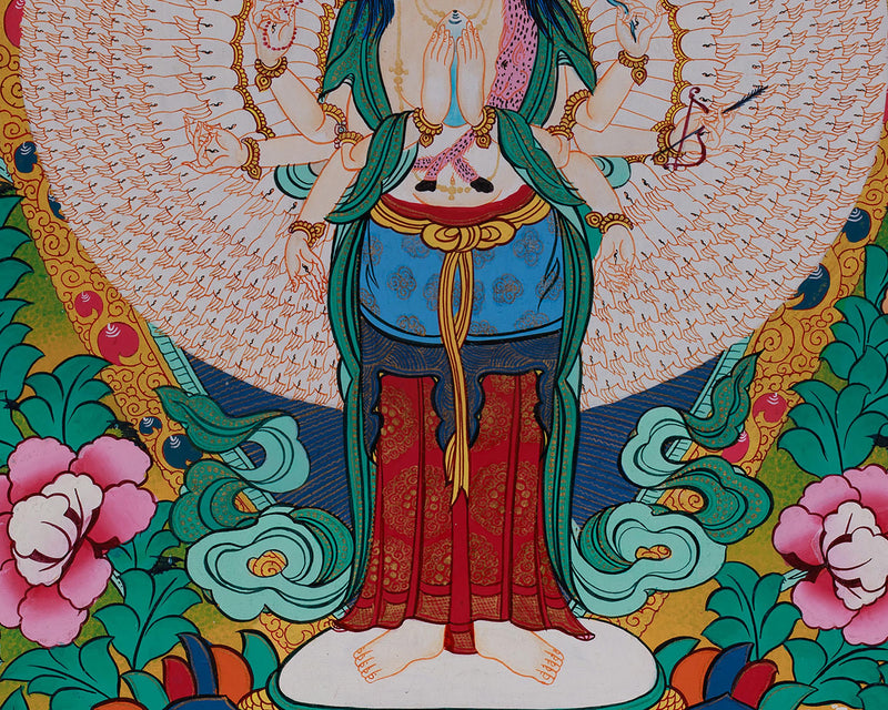 1000 Arms Avalokiteshvara Thangka | Manifestation of Infinite Compassion and Protection