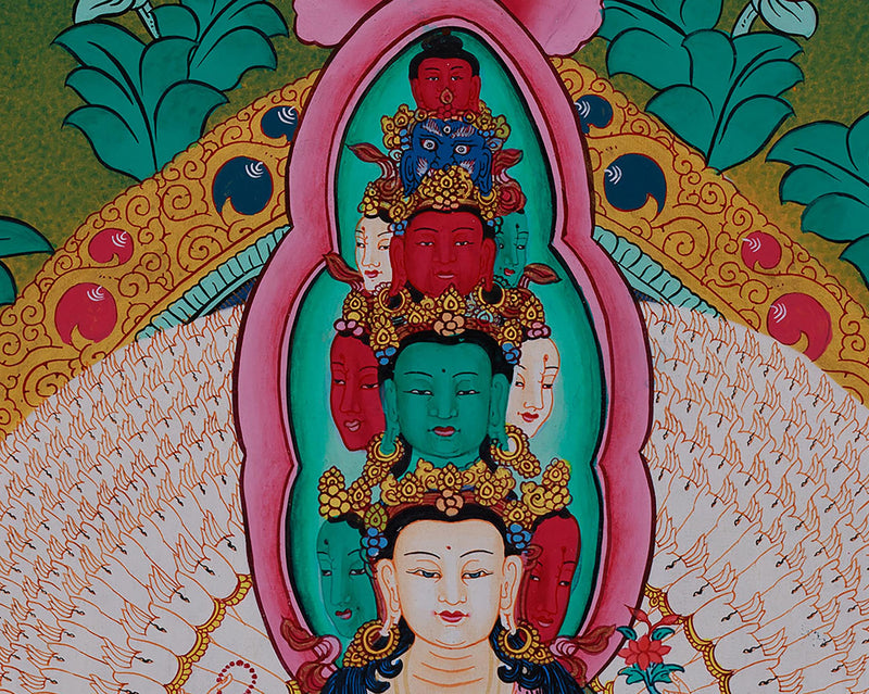 1000 Arms Avalokiteshvara Thangka | Manifestation of Infinite Compassion and Protection