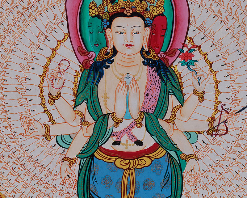 1000 Arms Avalokiteshvara Thangka | Manifestation of Infinite Compassion and Protection