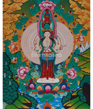 1000 Arms Avalokiteshvara Thangka | Manifestation of Infinite Compassion and Protection