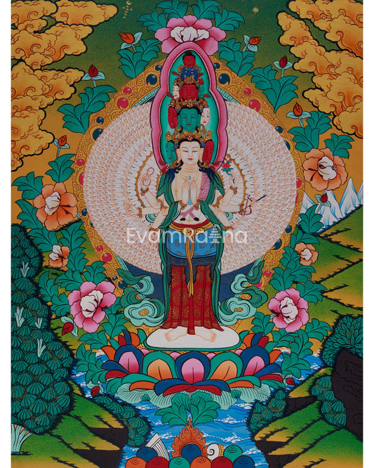 1000 Arms Avalokiteshvara Thangka | Manifestation of Infinite Compassion and Protection