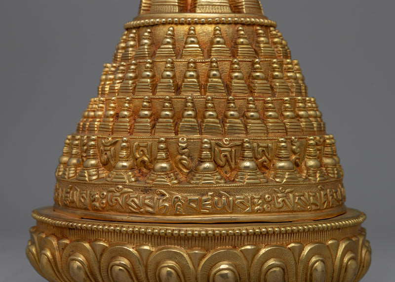 Golden Stupa | Majestic Symbol of Mindfulness and Enlightenment