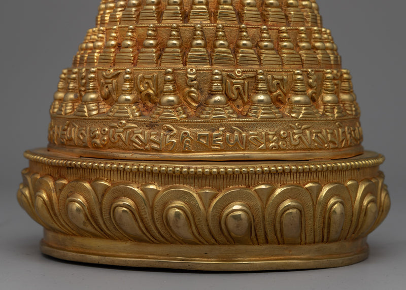 Golden Stupa | Majestic Symbol of Mindfulness and Enlightenment