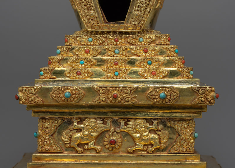 Copper Stupa With 24k Gold Plated | Infusing Spirituality in Spaces