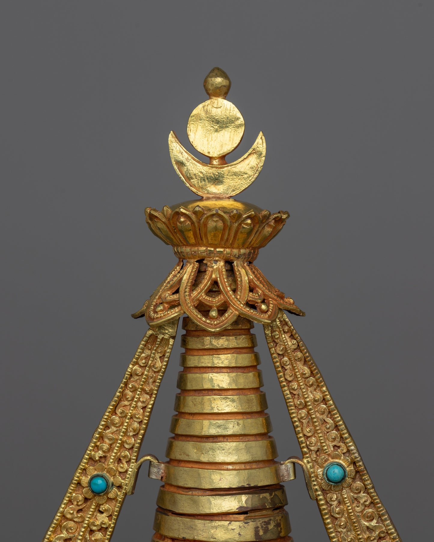 Copper Stupa With 24k Gold Plated | Infusing Spirituality in Spaces