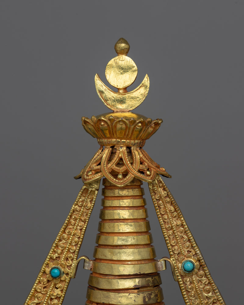 Copper Stupa With 24k Gold Plated | Infusing Spirituality in Spaces