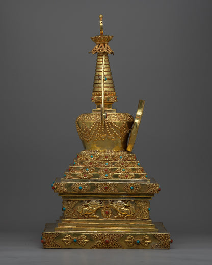 Copper Stupa With 24k Gold Plated | Infusing Spirituality in Spaces