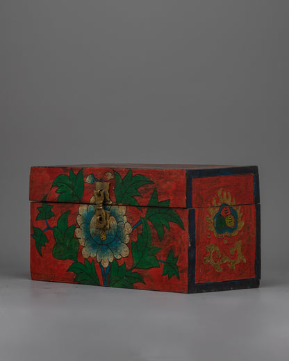 Buddhist Wooden Jewelery Box | Handmade for Sacred Adornments