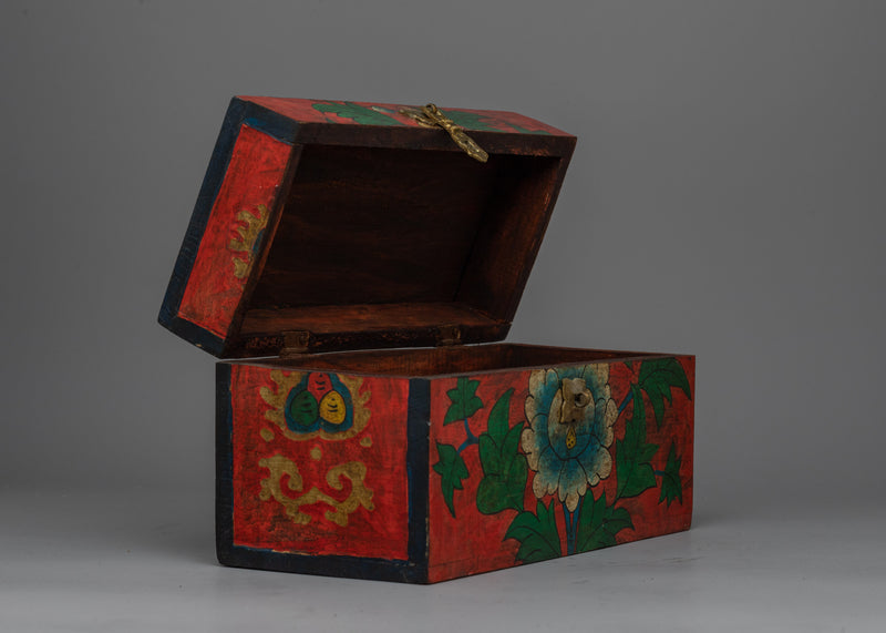 Buddhist Wooden Jewelery Box | Handmade for Sacred Adornments