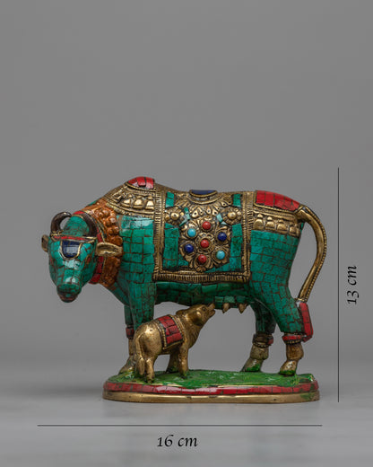 Kamadhenu Statue | Cow Figurine for Spiritual Decor