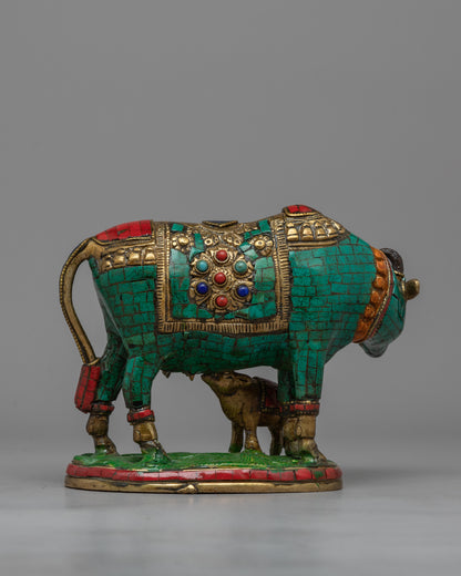 Kamadhenu Statue | Cow Figurine for Spiritual Decor