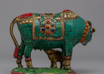 Kamadhenu Statue | Cow Figurine for Spiritual Decor